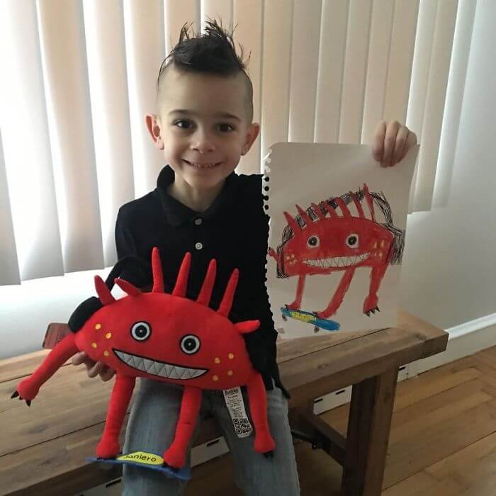 Company Transforms Children's Drawings Into Beautiful Cuddly Plush Toys