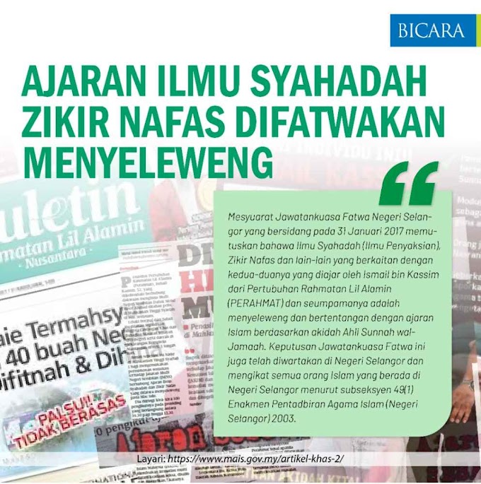 Ajaran Ilmu Syahadah Zikir Nafas Di Fatwakan Menyeleweng