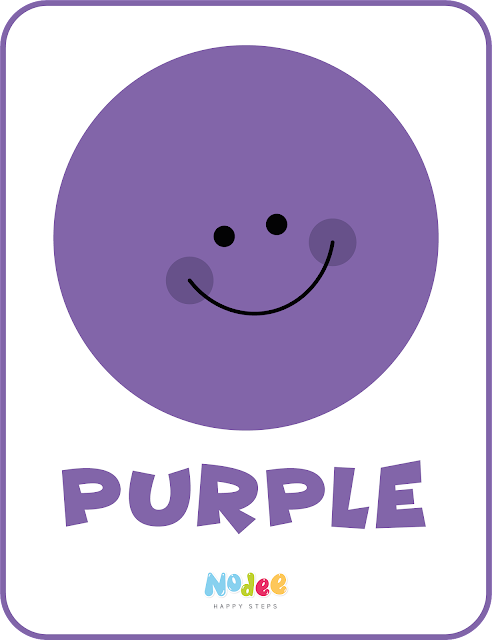 Purple Color flashcard for kids