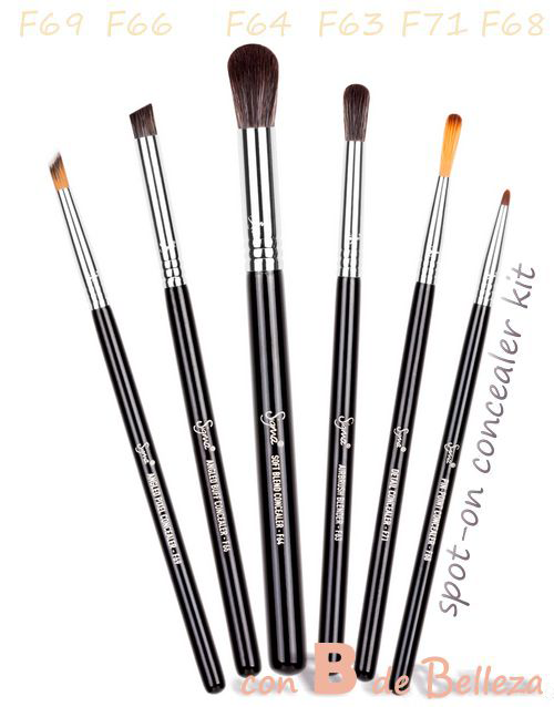 Spot-on concealer kit Sigma brochas