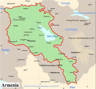 Mappa di Armenia Regione