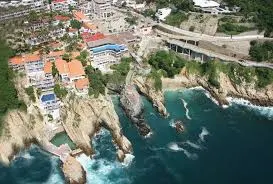 Playa de Acapulco vista aerea