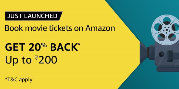 Book Movie Ticket on Amazon and Get 20% Cashback 