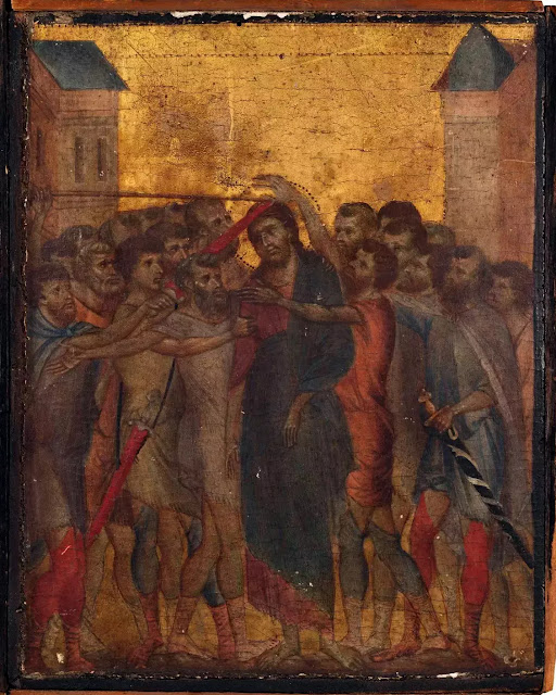 «Ο χλευασμός του Χριστού» (περ. 1280), έργο του φλωρεντινού ζωγράφου Τσιμαμπούε.