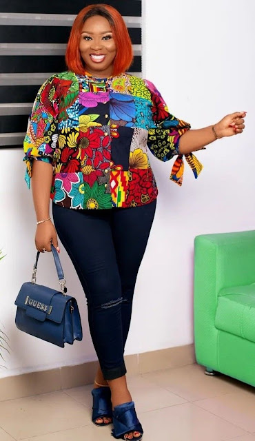 Ankara Peplum Tops For Plus Size Ladies.