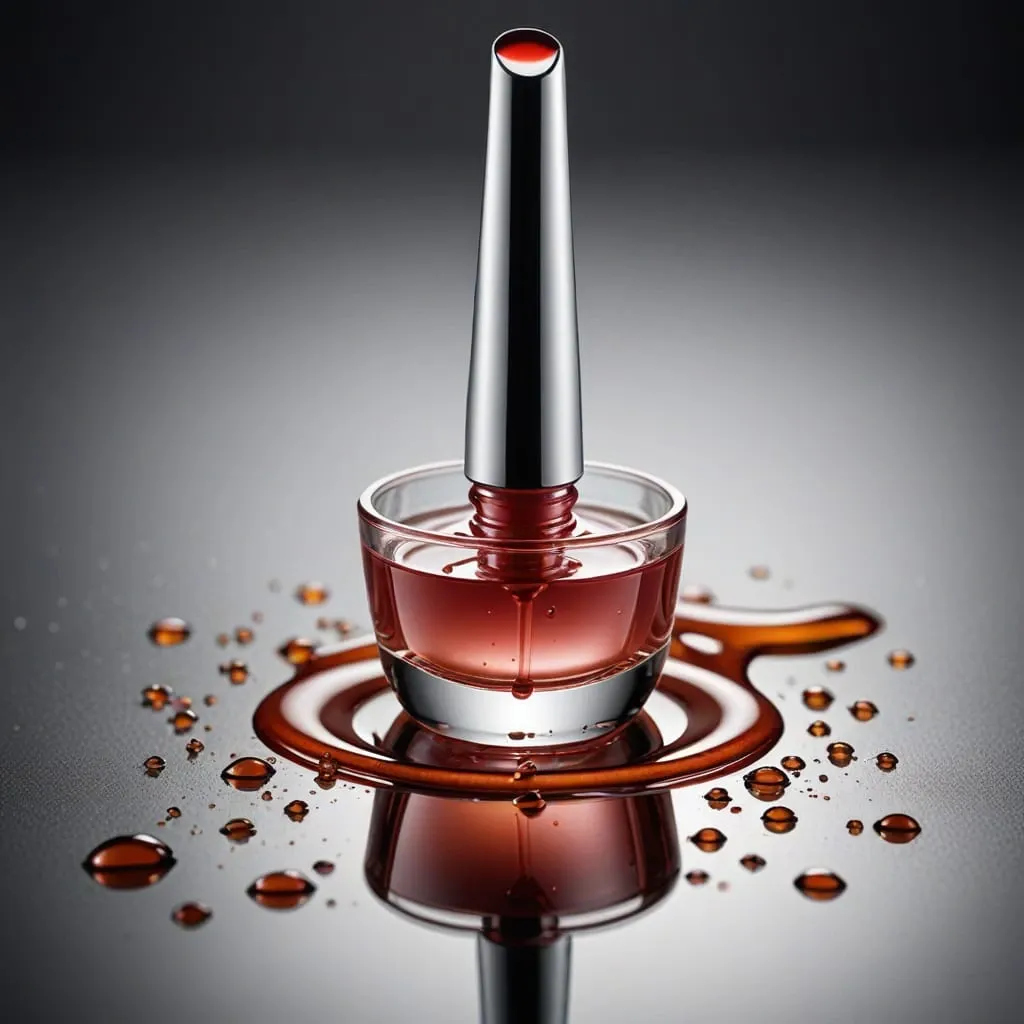 Power Up Your Skincare Routine for Combo Skin A sleek, thin lip gloss on a polished surface.