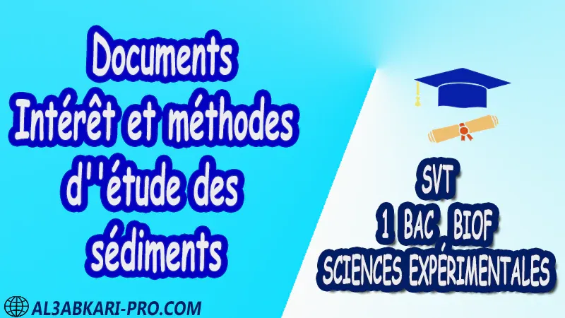 Documents Intérêt et méthodes d'etude des sédiments - SVT 1 ère Bac Sciences Expérimentales biof PDF Sciences de la Vie et de la Terre SVT 1 ère Bac Sciences Expérimentales biof Cours résumé devoirs corrigés exercice corrigé Documents Activités Fiche pédagogique Devoir de semestre 1 Devoirs de semestre 2 Exercices corrigés