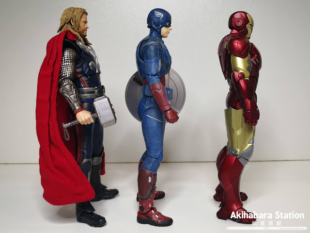 Review del S.H.Figuarts Captain America y Thor - Avengers Assemble - e Iron Man mk6 Battle Damage ed.