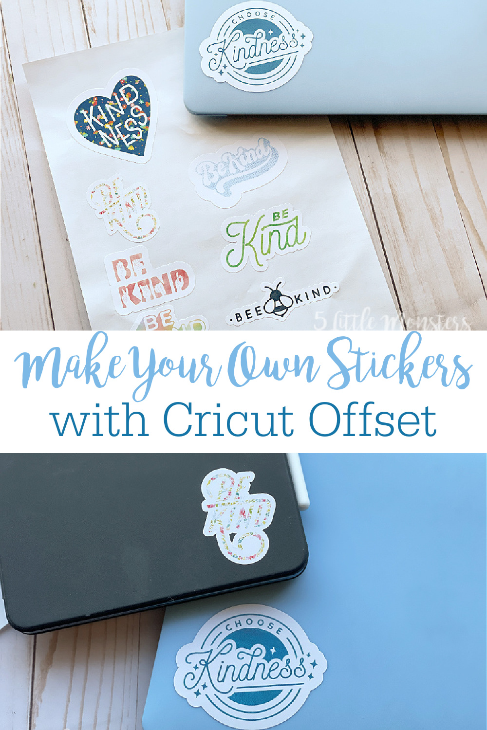 5 Little Monsters: How to Make Stickers with Cricut's New Offset Feature