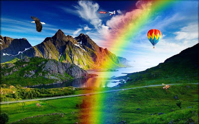 Multiple rainbows image