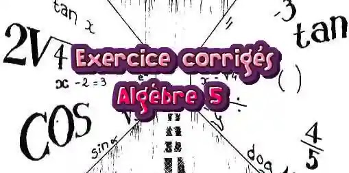 Exercices| Exercices corrigés Algèbre 5 ESEF math S4