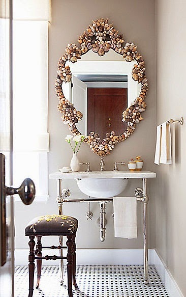 rock shell mirror