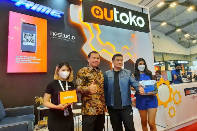 Aplikasi Autoko yang hadir di GIIAS 2022. (Foto Autoko)