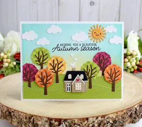 Sunny Studio Stamps: Nutty For You Fall Flicks Filmstrip Comic Strip Everyday Fall Themed Cards by Leanne West