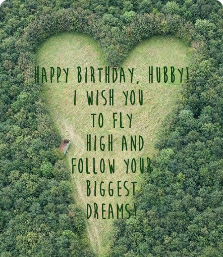 happy birthday big heart nature image for husband with quote
