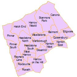 Harrow Map Region Political