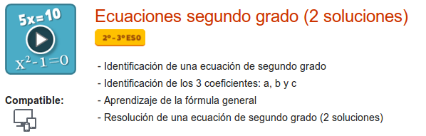 http://www.educa3d.com/algebra_ecuaciones-segundo-grado.html