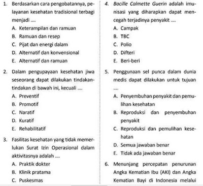 Latihan Soal SKB Tenaga Kesehatan, https://gurujumi.blogspot.com/