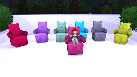 Sims 3 Gummy Bear Chair Converted To Sims 4