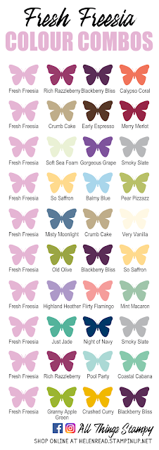 Stampin Up In Colors 2021 colour combinations Fresh Freesia
