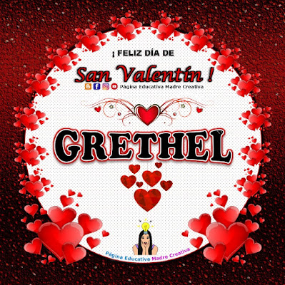 Feliz Día de San Valentín - Nombre Grethel