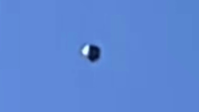 Close up of the UFO that cloaks itself over Santiago de Querétaro in Mexico October 2022.