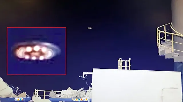 Na parte interna, zoom do OVNI avistado no céu.
