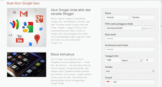 Isikan data - data Anda pada langkah ini. Tidak ada salahnya untuk memasukkan nomor telepon Anda, karena Google sangat memegang teguh prinsip privasi - Cara Mudah Membuat Blog di Blogger. Isikan data - data Anda pada langkah ini. Tidak ada salahnya untuk memasukkan nomor telepon Anda, karena Google sangat memegang teguh prinsip privasi (Gambar tidak terlihat? Klik kanan pada tulisan ini, lalu pilih 'Reload Image'.