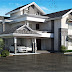 sloping roof house villa design Kerala home design and floor plans