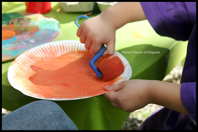 peinture rouleau orange