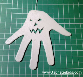 3d printed child's handprint ghost