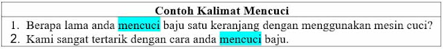 Contoh Kalimat Mencuci dan Pengertiannya