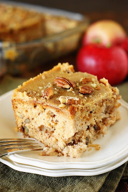 Slice of Old-Fashioned Apple Cake Image