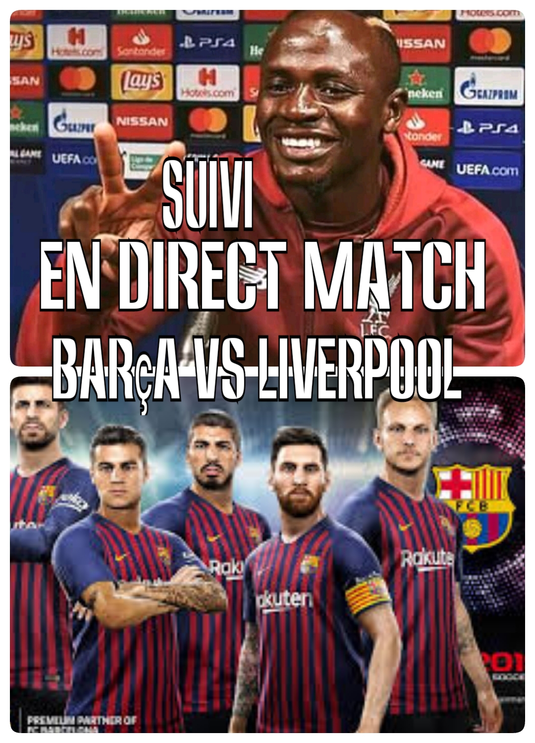 en direct match Barcelone vs Liverpool demi-finale ligue des champions 