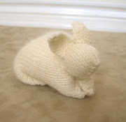 A bunny stuffed animal out of angora yarn? And it only needed about 1/2 a . (bunny )