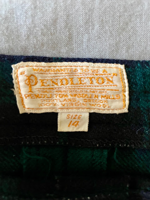 A Pendleton label from the 1950s