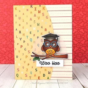 Sunny Studio Stamps: Woo Hoo Graduation Owl Card by Nicole Bergeson for Creations Galore