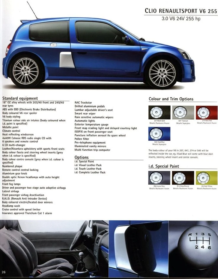 Brochure Renault Clio V6 Phase 2