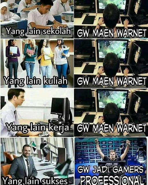 10 Meme 'Perbedaan Kegiatan Lo dan Gue' Ini Kocaknya Nendang Abis