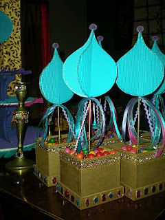 Centros de Mesa de Aladino para Fiestas Infantiles