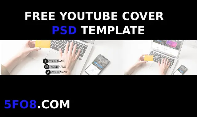youtube banner template photoshop