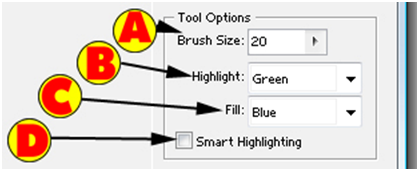 Extract Tool Options