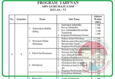 PROTA Kelas 6 Kurikulum 2013 Revisi 2018