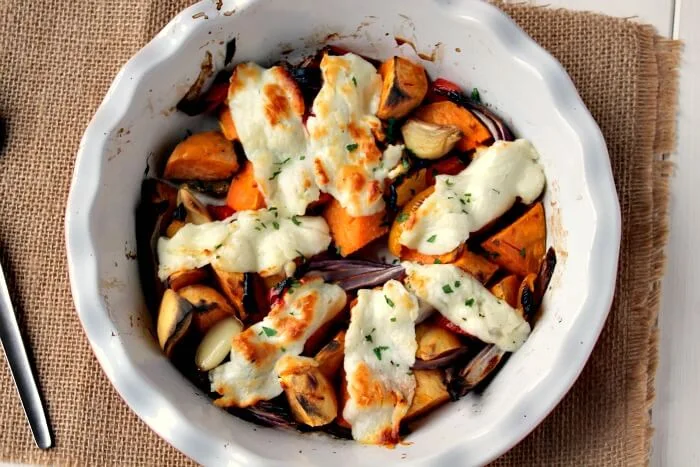 Sweet Potato and Halloumi Bake