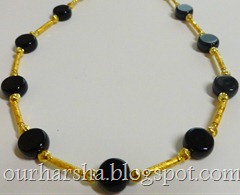 Flat round glass beaded jewelry (2)