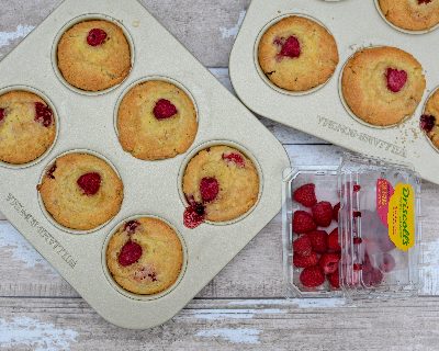 Raspberry Muffins, another creative recipe for a Muffin Morning ♥ KitchenParade.com.