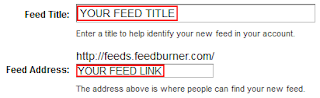 Feedburner RSS title and link