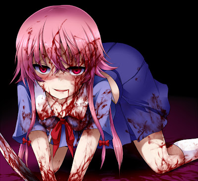 Anime Wallpaper on Nikki Gasai Yuno Bloody Anime Wallpaper Phi Stars And Animekida Jpg