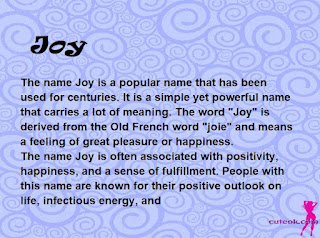 meaning of the name "Joy"
