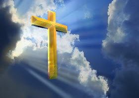Golden Cross Heavenly In the Sky